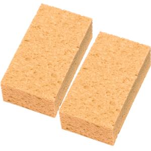 日本インソール工業 セルロース バススポンジ 日本製 吸水 速乾 風呂 掃除用 スポンジ ベージュ 2個セット