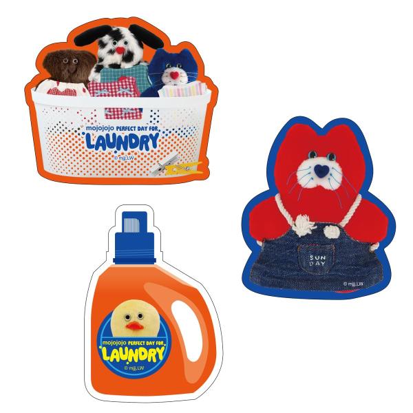mojojojo ダイカットステッカー 3枚セット LAUNDRY BASKET/Naughty/Y...