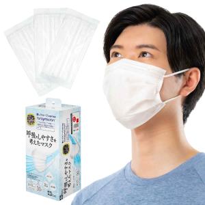[レック] 呼吸のしやすさを考えた マスク (ホワイト) 30枚入 日本製 個包装 ふつうサイズ 17.5×9cm