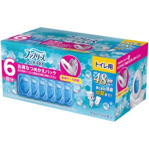 ファブリーズ 消臭芳香剤 トイレ用 ブルー・シャボンの香り 詰め替えパック 6.3mL×6個（本体ケース別売）