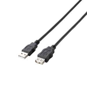 エレコム データ転送用 USB延長ケーブル USB2.0 Aオス-Aメスタイプ 5m RoHS指令準拠&環境配慮パッケージ ブラック U2C-JE5