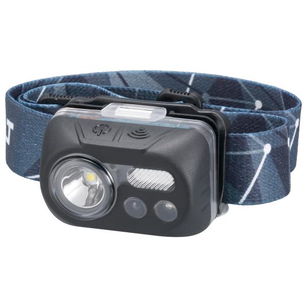 オーム電機 LEDヘッドライト 人感センサースイッチ 調光 白色点灯/赤色点灯/赤色点滅 IPX4 ...