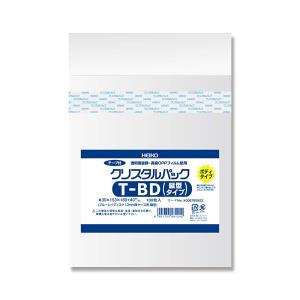 シモジマ ヘイコー ポリ袋 クリスタルパック BD 縦型 153×180+テープ部分40mm 100枚 006769923