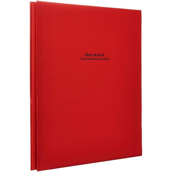 ナカバヤシ フエルアルバム ドゥファビネ A4サイズ レッド 黒台紙 20枚 IT-A4D-161-...