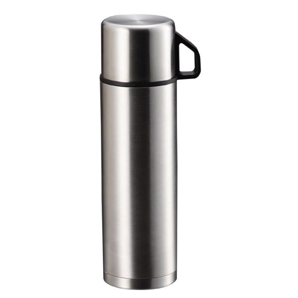 パール金属 水筒 500ml ダブル ステンレス ボトル スタイルベーシック H-6826 シルバー