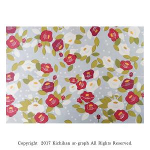 包装紙/B3サイズ/雪椿文様/つばき・椿【30枚セット】 : きちはん・吉斑