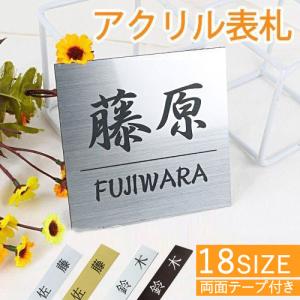 表札 ステンレス調 アクリル表札 戸建 マンション