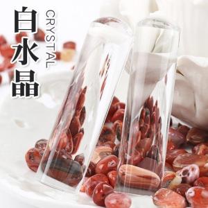 印鑑 作成 実印 女性 宝石印鑑 クリスタル 白水晶12〜15mm 結婚祝い ギフト おしゃれ 印鑑ケース付 バレンタイン 福袋 浄化 運気 銀行印 Crystal