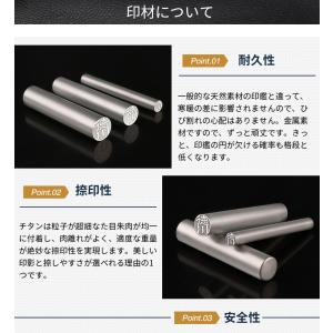 銀色チタン 2本セット 訂正印・認印 ツインケ...の詳細画像4