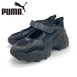 プーマ パルサー ウェッジ サンダル PUMA PULSAR WEDGE SANDAL 398677 02 PUMA BLACK ブラック レディース 厚底 スタイルアップ 正規取扱店