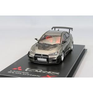 CMモデル 1/64 三菱 ランサー エボリューション X Varis ワイドボディ チタニウムグレ...