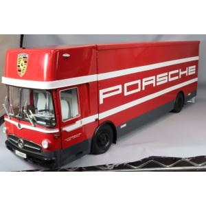 ,CMR 1/18 メルセデス O317 ポルシェ レーストランスポーター レッド/ホワイト