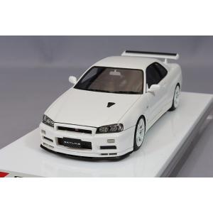 ミニカー/完成品 アイドロン 1/43 日産 スカイライン GT-R BNR34 V-specII ニュル 2002 パールホワイト/TE37ホイール｜kidbox