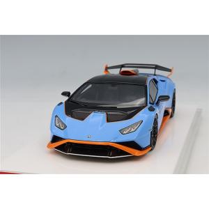 アイドロン 1/43 ランボルギーニ ウラカン STO 2021 ブルーラウフェイ/オレンジ