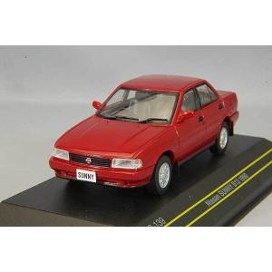 ミニカー/完成品 First43 1/43 日産 サニー B13 1990 レッドパール