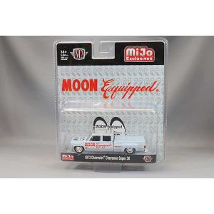 【Mijo特注】 M2マシーン 1/64 1973 シボレー シャイアン スーパー 30 ブルー/ベージュ MOON Equipped｜kidbox