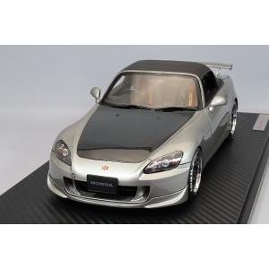 ミニカー/完成品 イグニッションモデル 1/18 ホンダ S2000 AP2 ダークシルバー/BBS RG-Rタイプ17インチ ポリッシュ/ブラック