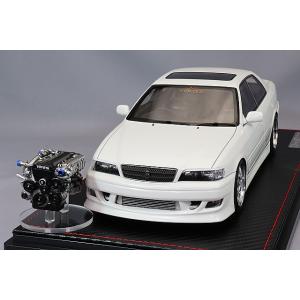 イグニッションモデル 1/18 VERTEX JZX100 チェイサー パールホワイト/BBS RG...