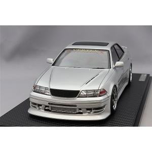 イグニッションモデル 1/18 VERTEX JZX100 マークII シルバーホワイト/WORK ...