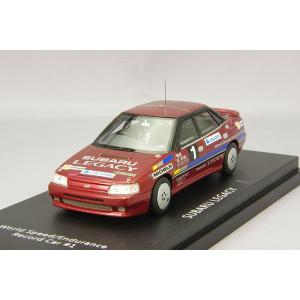 ミニカー/完成品 LA-X 1/43 スバル レガシィ 10万キロ速度記録車 1号車 レッドメタリッ...