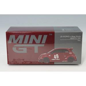 TSM ミニGT 1/64 アバルト 595 LB-WORKS x Abas Works レッド 右...