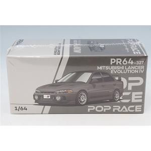 POP RACE 1/64 三菱 ランサーエボリューションIV ダークグレー