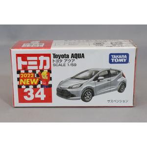 ミニカー/完成品 トミカ No.34 1/59 トヨタ アクア シルバー