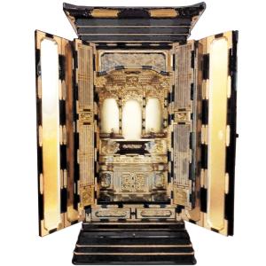 金仏壇 新潟型 50代 胴長 (上)箔仕上 低台