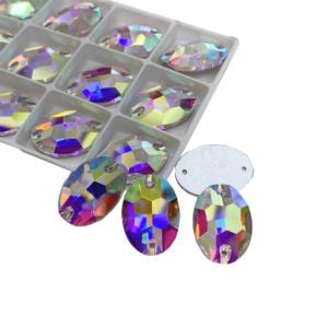 10×14mm 楕円型 衣装装飾用 高輝度 ガ...の詳細画像1