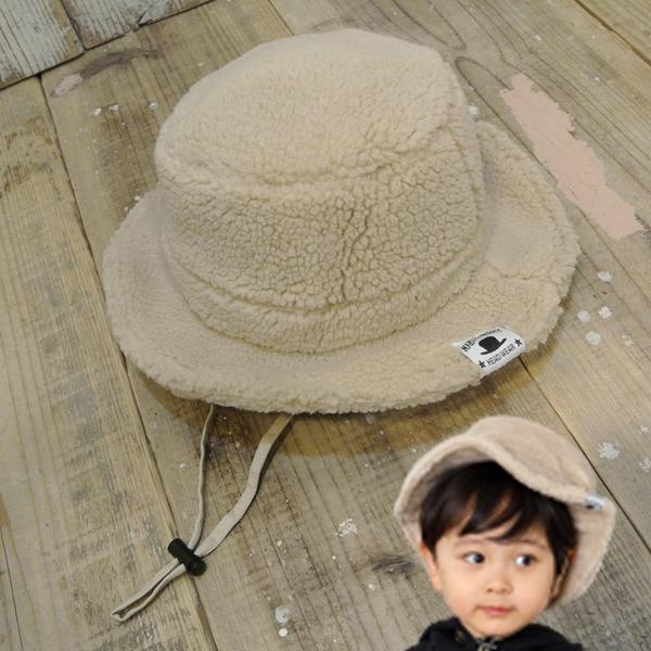 Make Your Day　メイクユアデイ　モフモフボアのサファリハット 子供服 セール 21秋冬