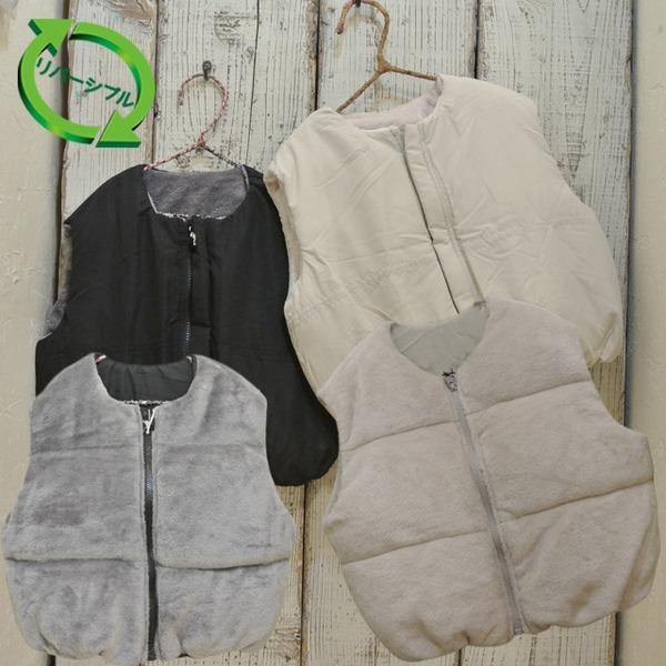 Make Your Day　メイクユアデイ　まん丸このリバーシブルベスト　ベビー キッズ 子供服 セ...