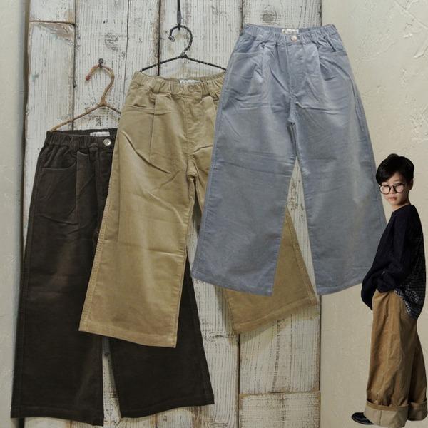 Make Your Day　メイクユアデイ　ストレッチコーデュロイのタックワイドパンツ　ベビー キッ...