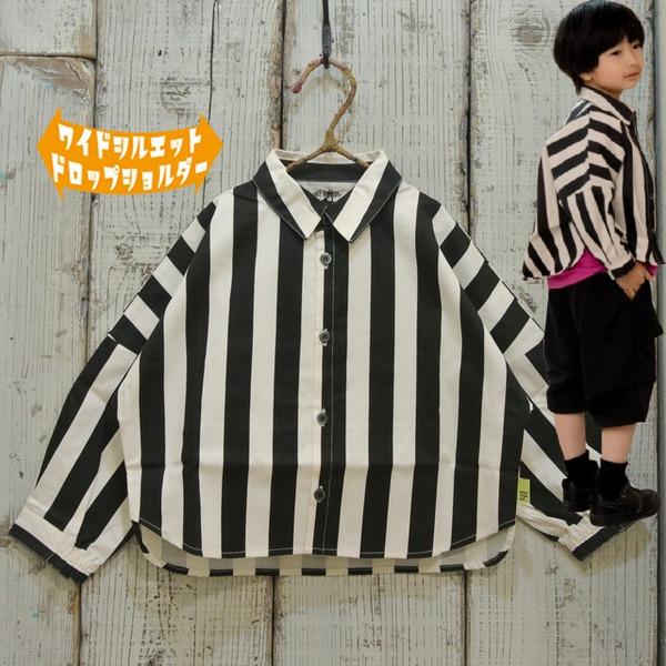 Make Your Day　メイクユアデイ　ストライプドルマンシャツジャケット　ベビー キッズ 子供...