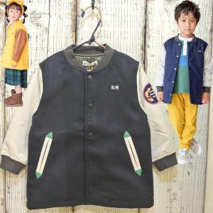 RAG MART　ラグマート　メルトン＆フェイクレザー切替ロングジャケット　ベビー 子供服 セール 23秋冬｜kids-mint