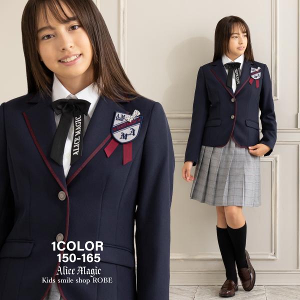 卒業式 スーツ 女の子 150 160 165 5点セット セットアップ フォーマル キッズ 子供ス...
