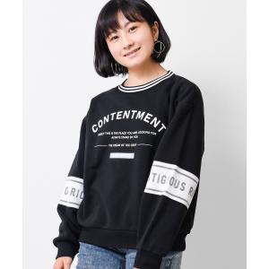 子供服 裏起毛袖メッシュ切り替えトレーナー 女...の詳細画像2