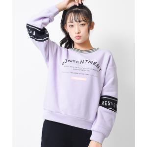 子供服 裏起毛袖メッシュ切り替えトレーナー 女...の詳細画像3