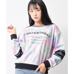 子供服 裏起毛袖メッシュ切り替えトレーナー 女...の詳細画像5