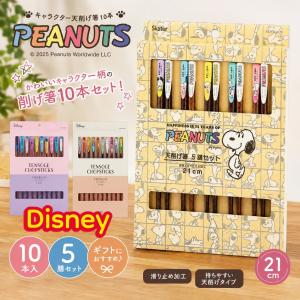 スケーター キャラクター天削げ箸 10本セット ディズニー　SNOOPY キャラクター ミッキーマウス ミッキー ミニー ドナルド　プリンセス すべり止め加工