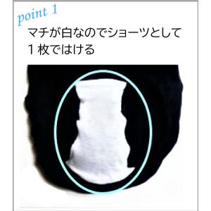 一枚履き 紺・黒ショーツ 女児 綿100%ブル...の詳細画像4