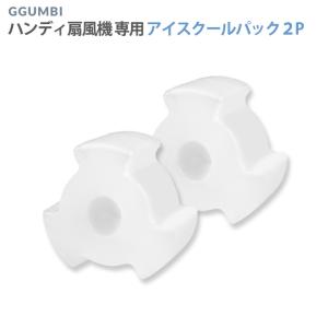 ハンディ扇風機専用 アイスクールパック2個 ケース付き 保冷剤 冷却　Ggumbi｜kidsmio