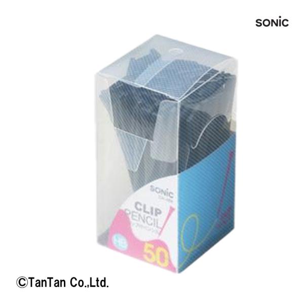 クリップ付ペンシル 黒 50本入 DA-488-d アンケート セミナー 使い捨て鉛筆 スコア ソニ...