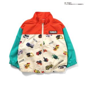 BITZ ビッツ TOMICA トミカ総柄ウインドブレーカー 80-130cm キッズ 子供服 男の子 アウター ジャケット K 新作 2603 73