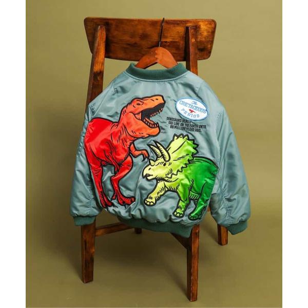 恐竜刺繍リバーシブル MA-1 アウター ジャケット 福井県立恐竜博物館コラボ BREEZE ブリー...