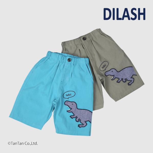 20％OFFセール ハーフパンツ 恐竜アップリケ5分丈パンツ 男の子 ベビー キッズ ボトムス ディ...