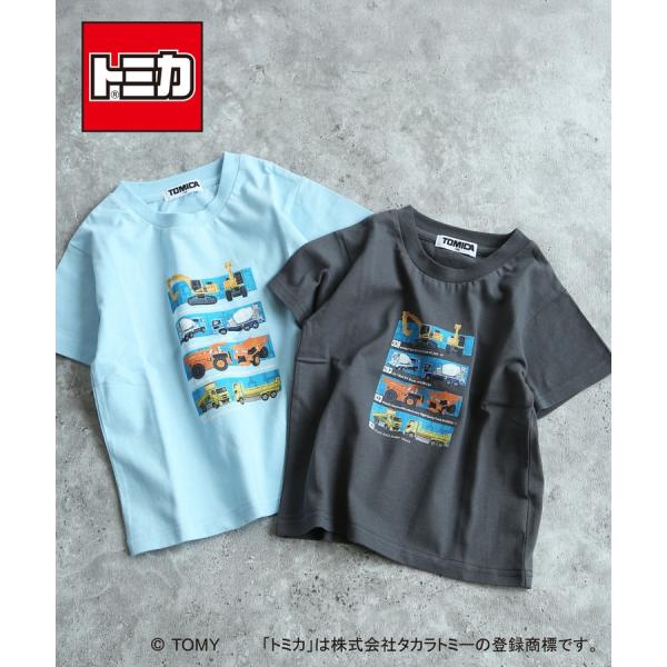 半袖Tシャツ トミカコラボ TOMICA 働く車 工事車両 乗り物 男の子 キッズ 子供服 80-1...