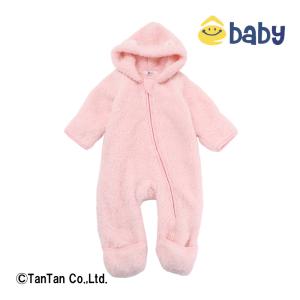 60％OFFセール カバーオール ベビー 70 80 女の子 くま耳付き ボア 防寒 アウター ロンパース e-baby イーベビー G 2303 45｜kidstantan