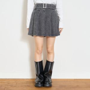30%OFFセール デニムプリーツスカート イ...の詳細画像2