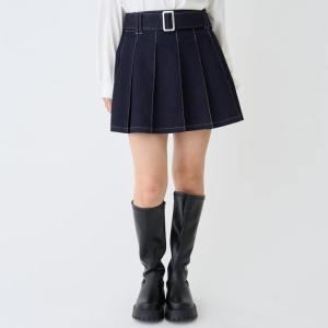 30%OFFセール デニムプリーツスカート イ...の詳細画像3