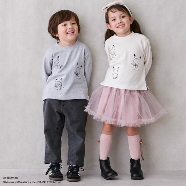 モンポケ 刺しゅう長袖T プティマイン 男の子 女の子 キッズ 子供用 80-130cm petit...